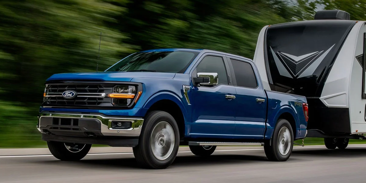 The 2025 Ford F-150 hauling a trailer